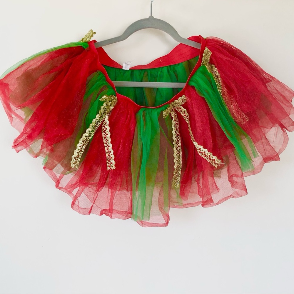 Christmas Tutu skirt with golden bows new without tag